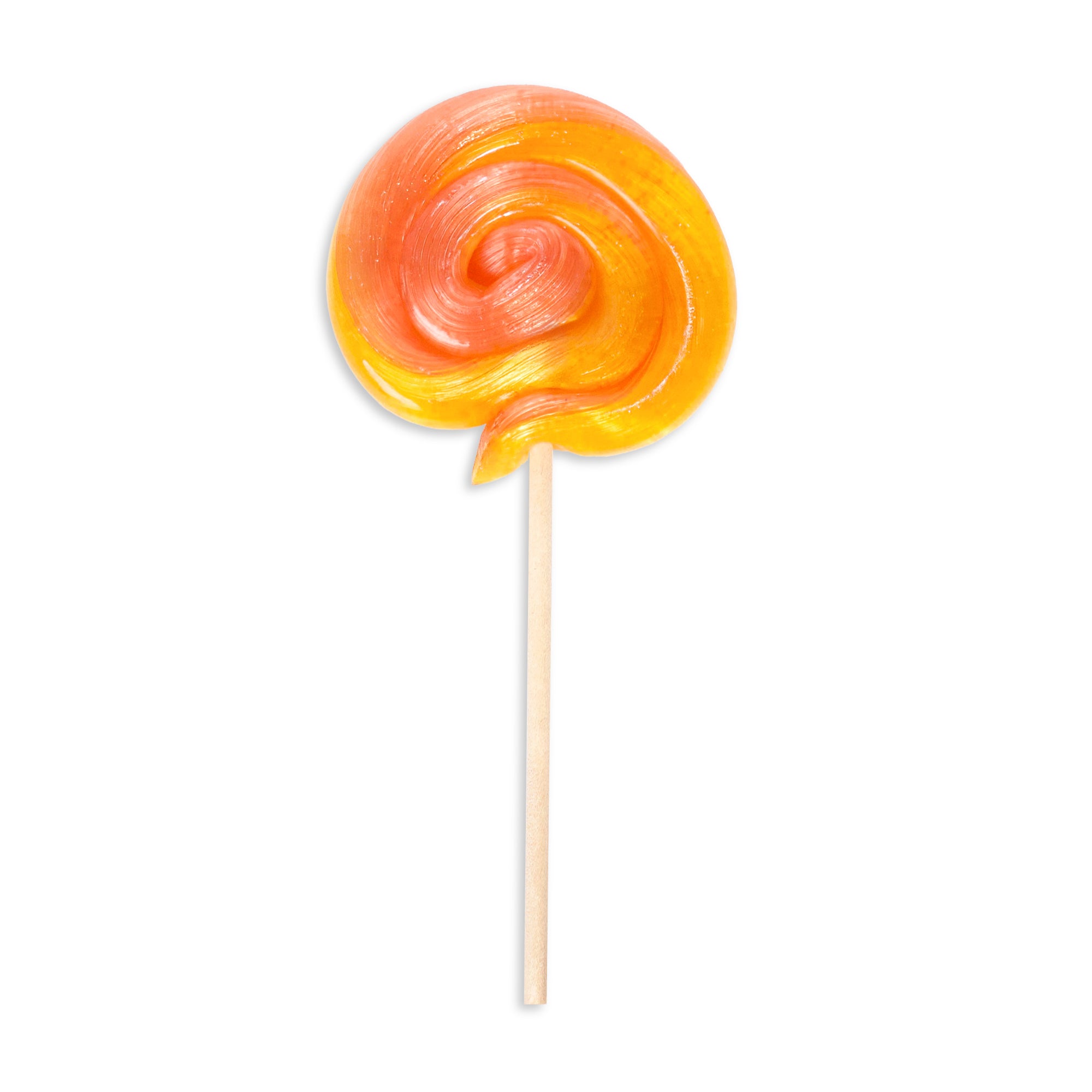 Sour Pink Lemonade lollipop on white background